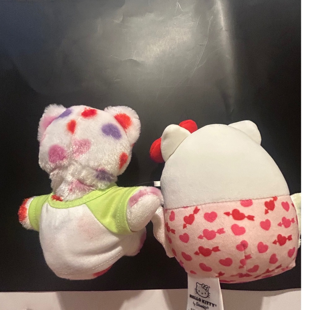 Sanrio Hello Kitty Squishmallow & Build-A-Bear Mini Hugs Teddy Bear Plush Bundle - Picture 2 of 5